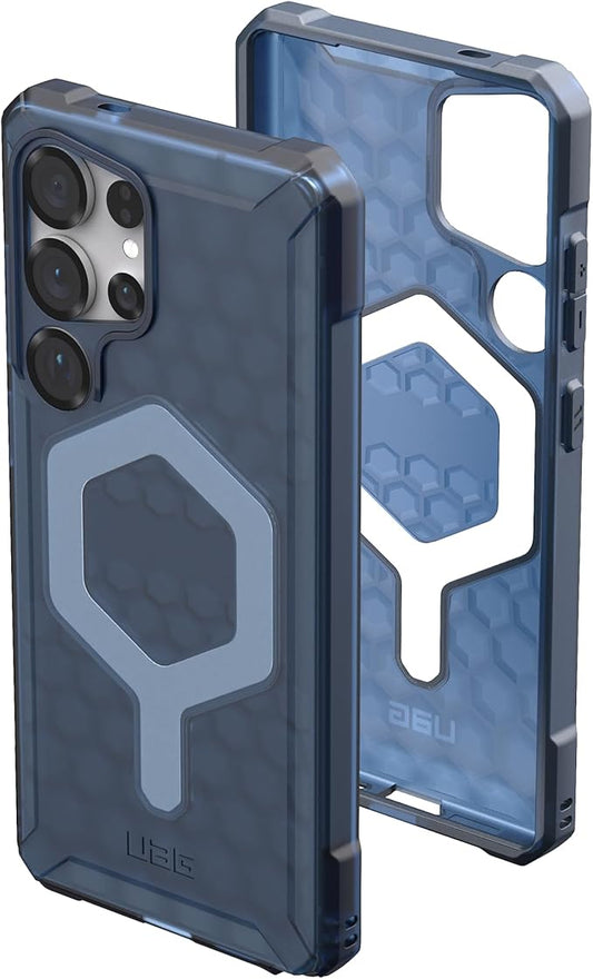 URBAN ARMOR GEAR UAG Designed for Samsung Galaxy S25 Ultra Case 6.9" Essential Armor - Compatible with Magnetic Charging Rugged Military Drop Tested Anti-Slip Protective Cover, Cloud Blue