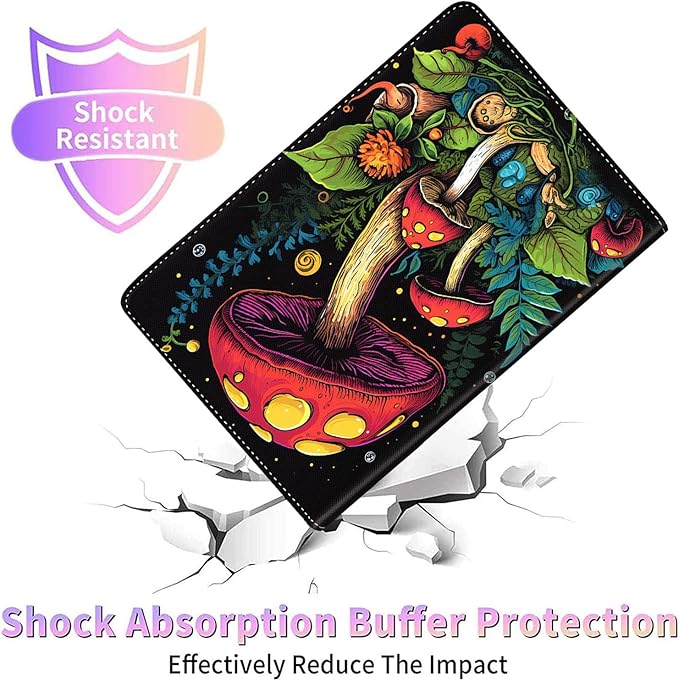 Case for Galaxy Tab A9 Plus ， Auto Sleep/Wake Multi-Angle Viewing Slim Folio Stand Cover for Samsung Galaxy Tab A9+/A9 Plus 11 Inch 2023 (SM-X210/X216/X218), Magic Mushrooms Fungus