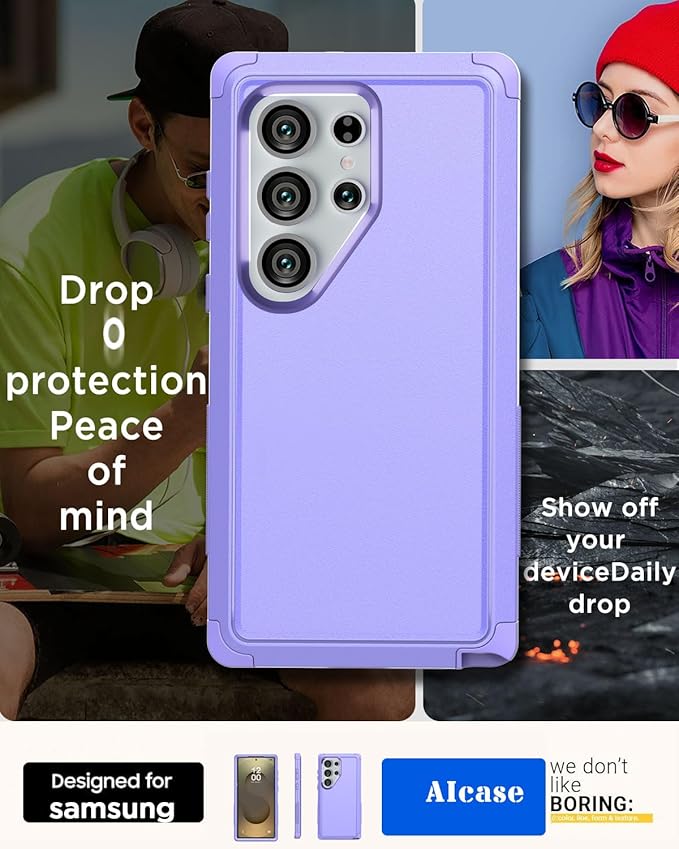 AICase for Samsung Galaxy S25 Ultra Case,3-Layer Heavy Duty Pocket-Friendly Rugged Durable Military Grade Protection Shockproof/Drop Proof/Dust Proof Protective Cover for Galaxy S25 Ultra 2025_4