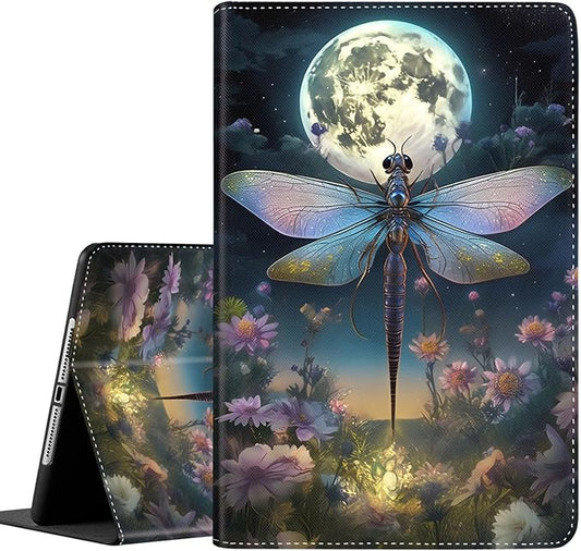 Case for Galaxy Tab A9 Plus ， Auto Sleep/Wake Multi-Angle Viewing Slim Folio Stand Cover for Samsung Galaxy Tab A9+/A9 Plus 11 Inch 2023 (SM-X210/X216/X218), Dragonfly Moon