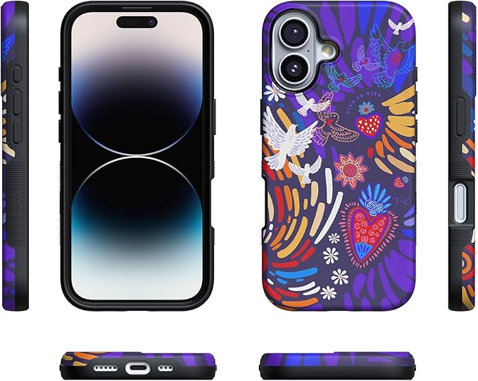 Casely iPhone 17 Case | Viva La Vida | Frida Kahlo Collage | Compatible with MagSafe | Bold Protective Design