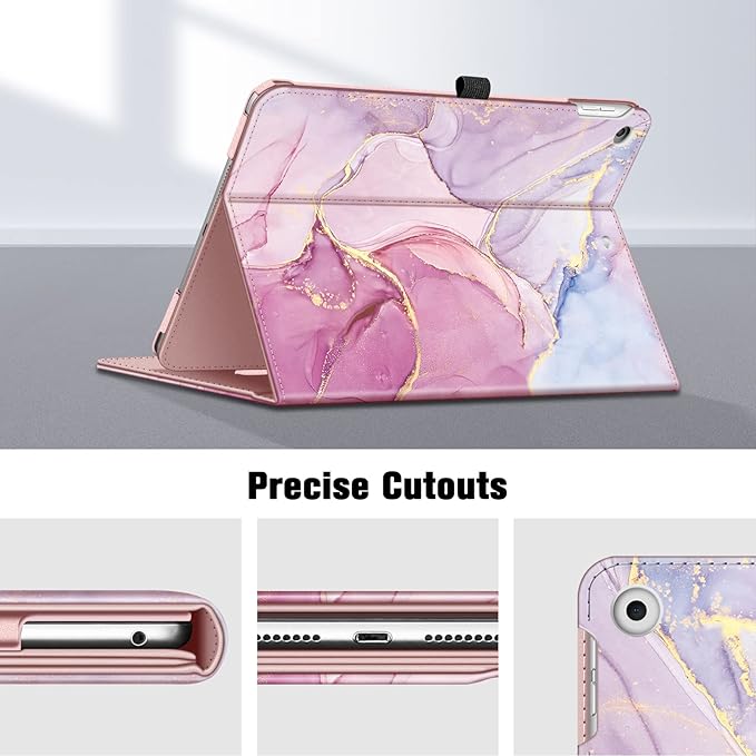 Fintie Case for iPad 9th / 8th / 7th Generation (2021/2020/2019) 10.2 Inch - [Corner Protection] Multi-Angle Viewing Stand Cover with Pocket & Pencil Holder, Auto Sleep Wake, Dreamy Marble