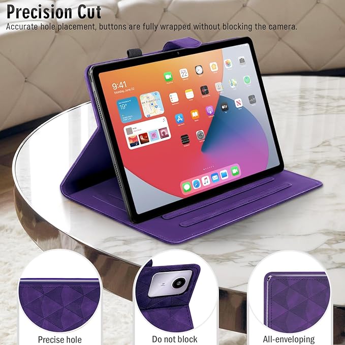 Tablet Case for Lenovo Tab M11 11" 2024 TB330FU Premium TPU Stand Cover with Card Slot 11 Inch Case (Purple)