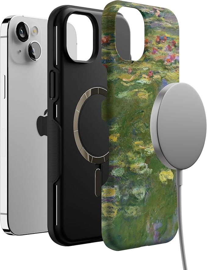 Casely iPhone 14 Case | Monet’s Water Lilies | The Met Museum Collection | Compatible with MagSafe | Bold Protective Design