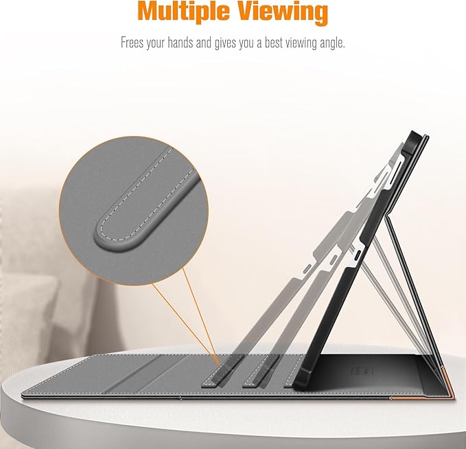 Fintie Case for Samsung Galaxy Tab S10 FE Plus 13.1 Inch 2025 Model (SM-X620/X626) with Built-in S Pen Holder, Multiple Angle Portfolio Business Cover with Pocket Auto Sleep/Wake, Black