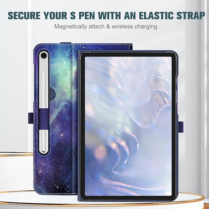 Fintie Case for Samsung Galaxy Tab S10 Lite/ S10 FE/ S9 FE 5G 10.9 Inch/Tab S9 11 Inch with S Pen Holder, Multi-Angle Viewing Protective Cover with Pocket, Auto Sleep/Wake, Galaxy