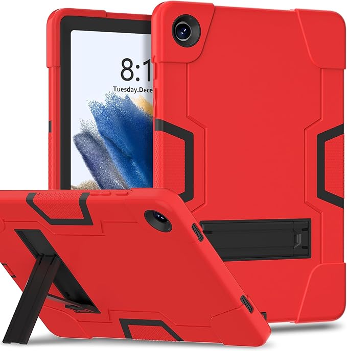 Case for Galaxy Tab A9 Plus 11 inch (2023), High Impact Protective Heavy Duty Shockproof Kickstand Cover for Samsung Galaxy Tab A9+ Plus 11" Model (SM-X210/X215/X216), Red+Black