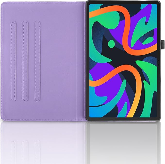Rotating Case for Lenovo Tab M11 / Tab K11 LTE 11 Inch 2024 (TB330FU) PU Leather 360° Degree Rotation Multi-Angle Cover Lightweight swiveling Flip Stand with Pen Holder-Purple