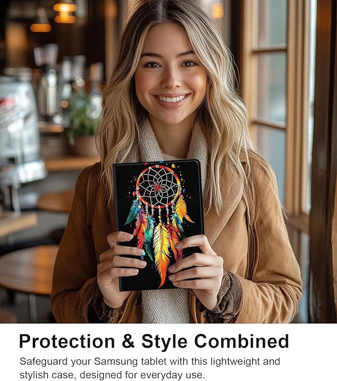 Case for Samsung Galaxy Tab A9+/A9 Plus 11” 2023 Model (SM-X210/X216/X218), Slim PU Leather Stand Cover with Auto Wake/Sleep, Multi-Angle Viewing & Shockproof, Dream Catcher