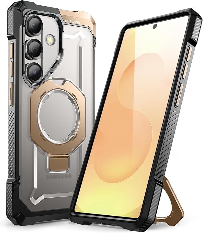 SUPCASE for Samsung Galaxy S25 Case with Stand (Unicorn Beetle Grip), [Compatible with MagSafe] [Military-Grade Drop Protection] Heavy Duty Shockproof Magnetic Phone Case for Galaxy S25 6.2", Desert