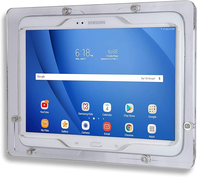 TABcare Security Anti-Theft Acrylic VESA Enclosure for Samsung 9.7" Tablet with Wall Mount Kit (Clear, TAB S3 9.7)