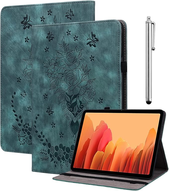 Case for Samsung Galaxy Tab S4 10.5 2018, Multi-Angle Flip PU Leather Protective Cover with Stylus Holder for Samsung Tab S4 10.5 Inch Tablet SM-T830/T835/T837 Case, Green