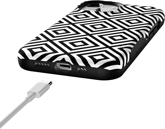 Casely iPhone 14 Case | Diamonds | High Contrast Design | Compatible with MagSafe | Bold Protective Design