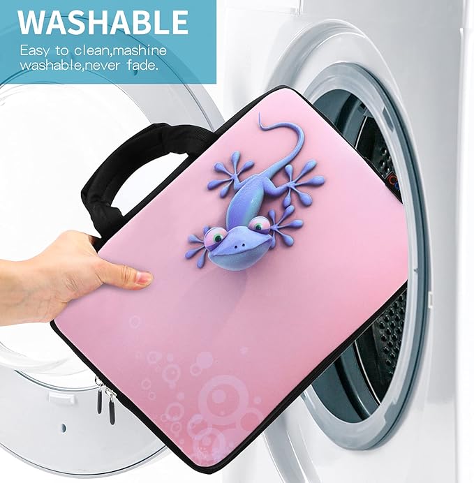 icolor 11 11.6 12 12.1 12.5 inch Laptop Carrying Bag Chromebook Case Notebook Ultrabook Bag Tablet Cover Neoprene laptop Sleeve case chromebook sleeve with Handle Kids Boys Girls Cute Gecko