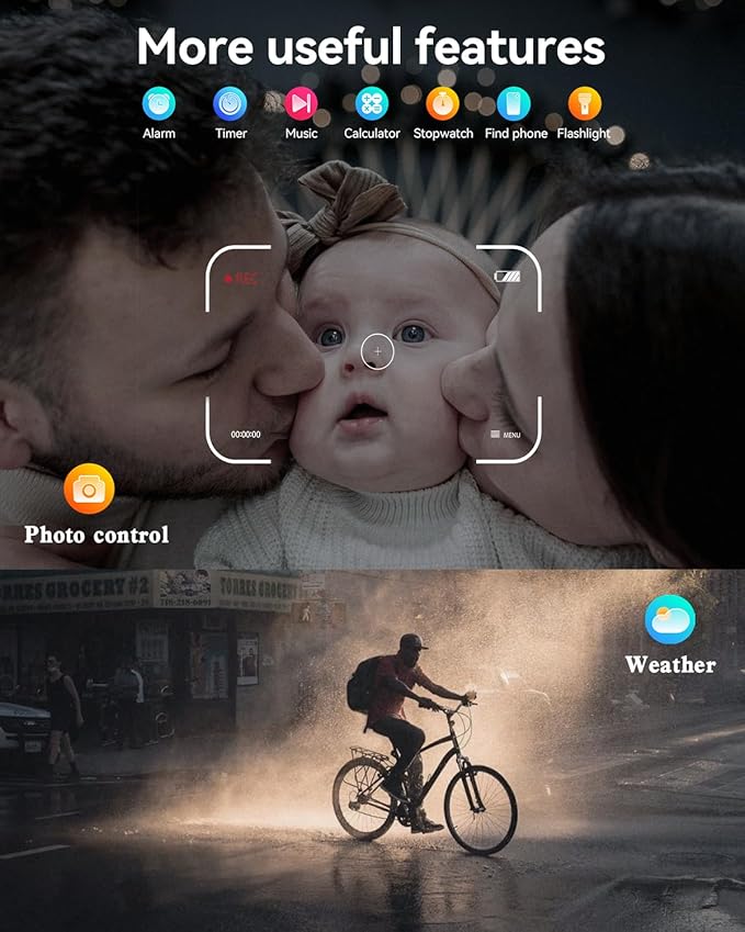 Smart Watch (Answer/Make Call), 2.1" Curved AMOLED Screen Smartwatch for Men Women, 100+ Sport Modes Fitness Tracker, Heart Rate Sleep SpO2 Monitor, IP68 Activity Trackers, Android and iOS Compatible