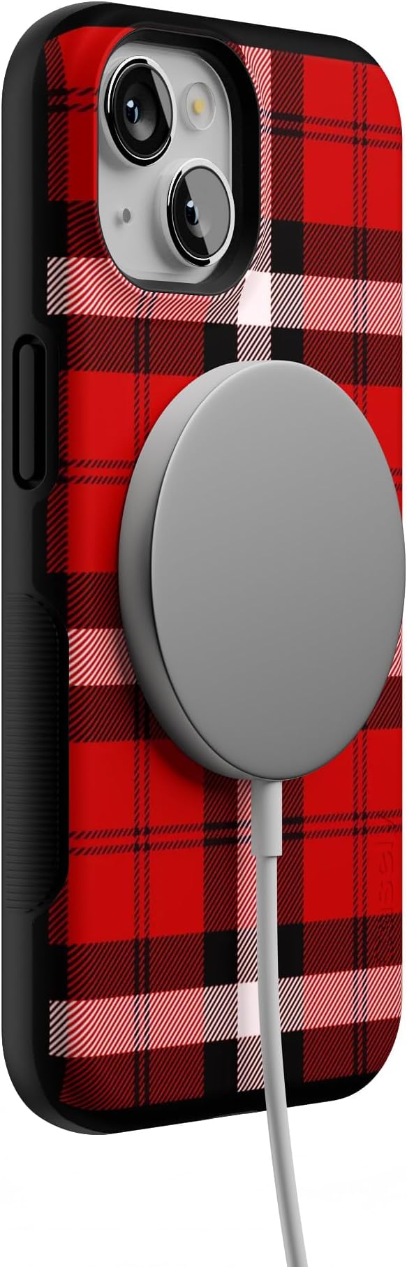Casely iPhone 14 Case | As if! | Red Plaid | Compatible with MagSafe | Bold Protective Design