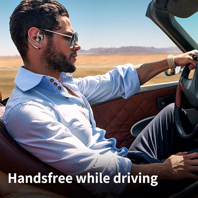 Bluetooth Headset,Wireless Bluetooth Earpiece Compatible with iPhone/Android Cell Phones,Auriculares Bluetooth Earpiece 28 Hrs Talking Time