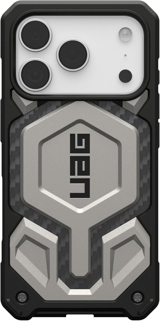 URBAN ARMOR GEAR UAG Designed for iPhone 17 Pro Case Monarch Pro - Compatible with MagSafe Military Grade Protective Cover, Titanium