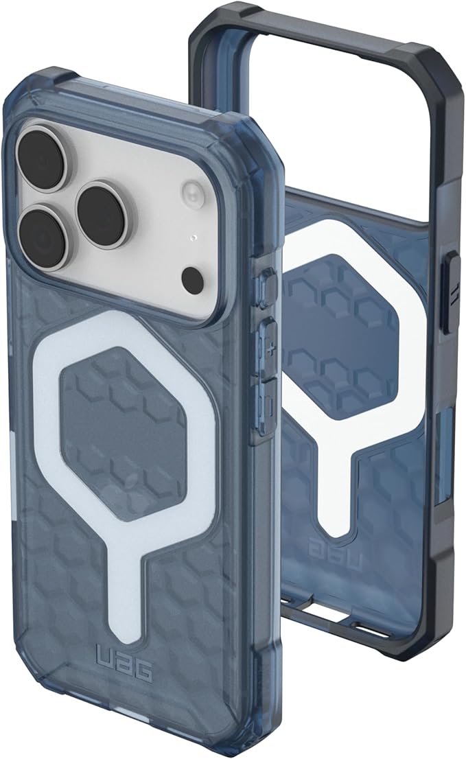 URBAN ARMOR GEAR UAG Designed for iPhone 17 Pro Case Essential Armor - Compatible with MagSafe Translucent Military Grade Protective Cover, Cloud Blue