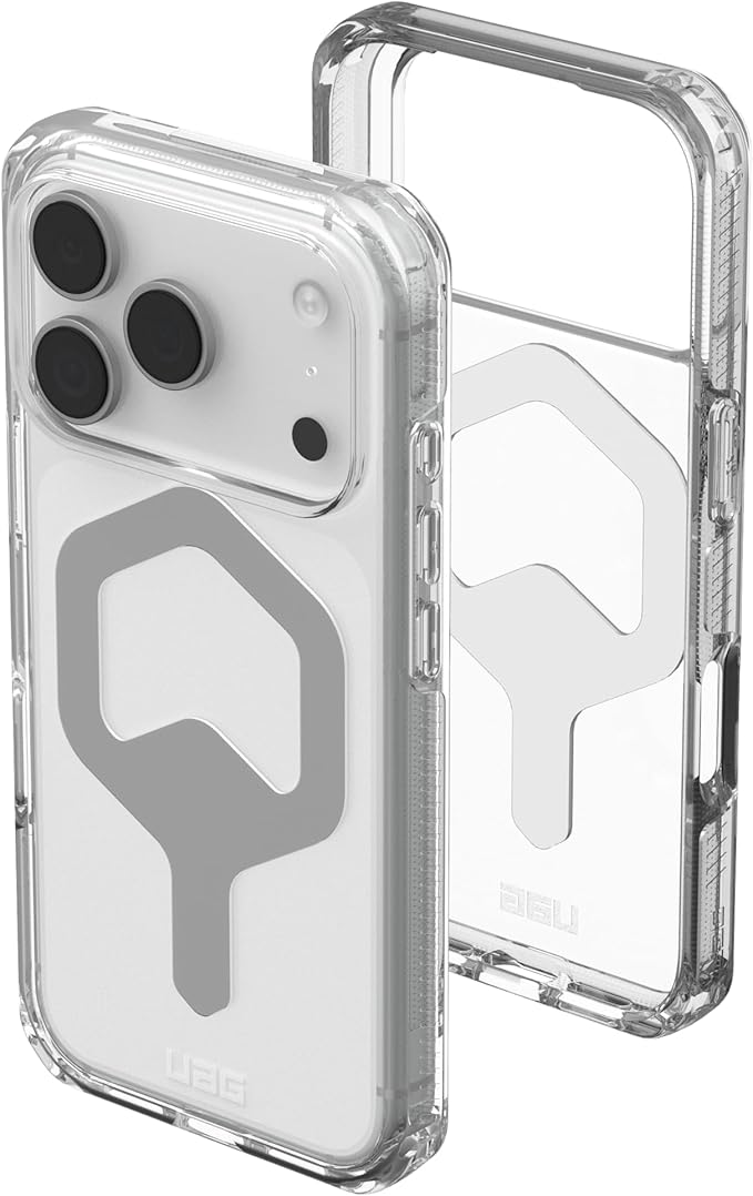 URBAN ARMOR GEAR UAG Designed for iPhone 17 Pro Case Plyo - Compatible with MagSafe Transparent Military Grade Protective Cover, Ice/Silver