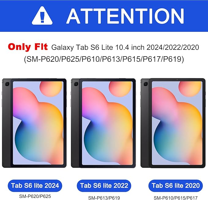 BRAECNstock Case for Samsung Galaxy Tab S6 Lite 10.4 Inch 2024/2022/2020 (SM-P620/P610/P619) Shockproof Protective Cover with Rotating Hand Strap Kickstand Pen Holder Galaxy S6 Lite Kids Case - Blue