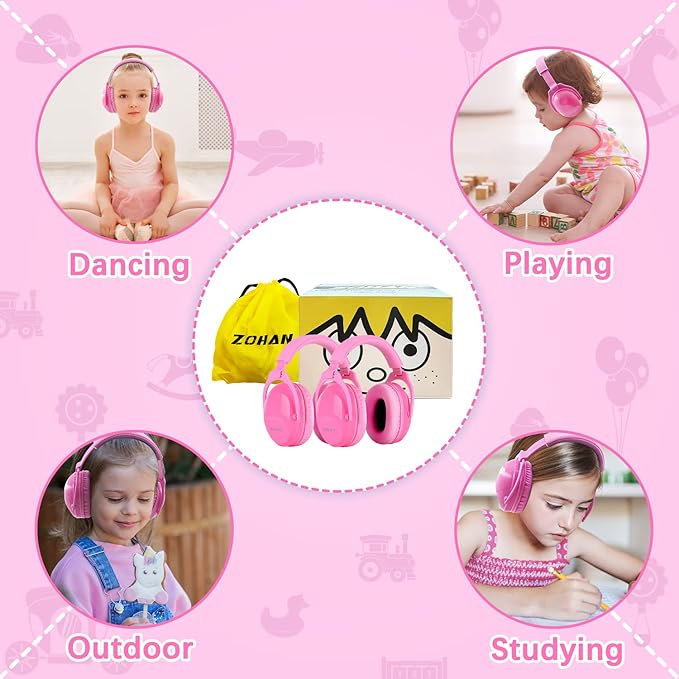 ZOHAN Kids Ear Protection 2 Pack,Kids Noise Canceling Headphone for Concerts, Monster Truck, Fireworks