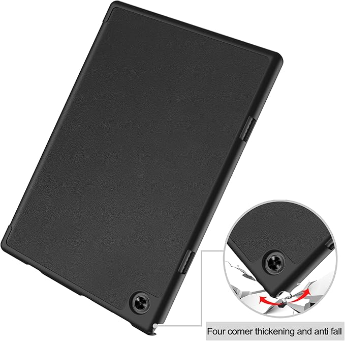 Case for TECLAST M40 Pro 10.1 inch Tablet, Folding Folio Ultra-Thin PU Leather Stand Case Cover for TECLAST / P20HD / P20S Black