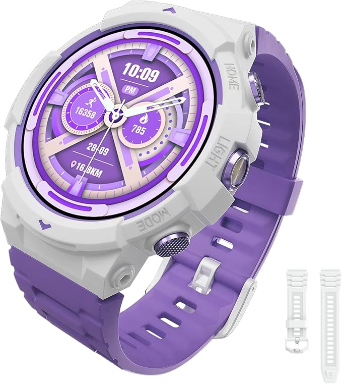 Black Shark GS3 Sport Smartwatch, 1.43" AMOLED Display, ENC Bluetooth Call, 18-Day Battery Life, 50m Water Resistance, GPS, Fitness Tracker, 120+ Sports Modes, Health Monitoring, Luna Purple