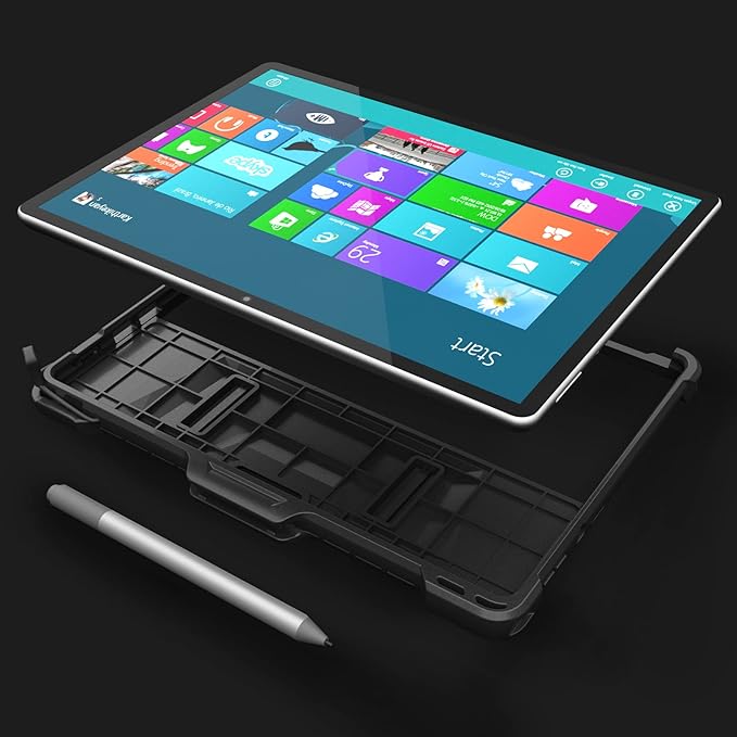Rugged Case for Surface Pro 8 Microsoft Cover Funda de tableta Lightweight Shockproof Case Pen Holder 13 inch Sleeve Tablet Shell 2021 Release Black