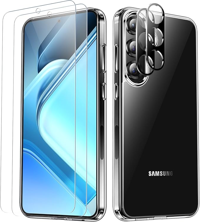 Red2Fire for Samsung Galaxy S25 Case Clear, [Non-Yellowing] [Slim Thin] [Military Grade Drop Protection] Lightweight Shockproof Protection Phone Case for S25 Case,Clear