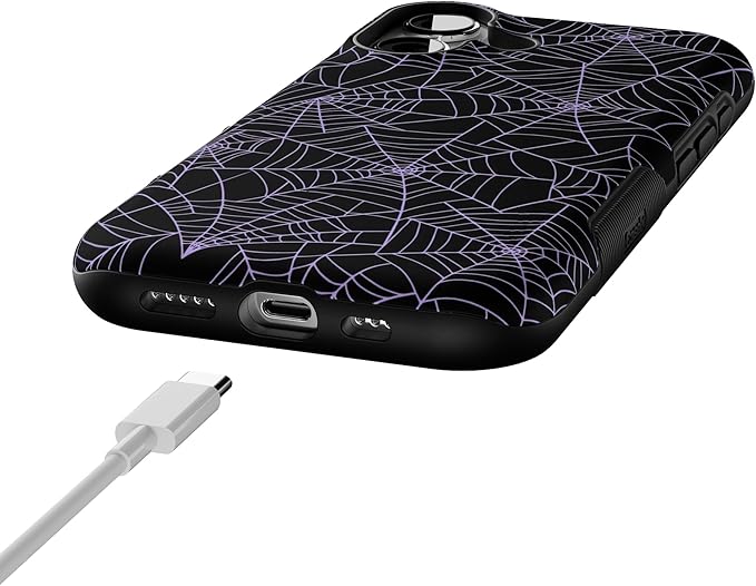 Casely iPhone 17 Case | Midnight Web | Spider Web | Bold Protective Design | Compatible with MagSafe