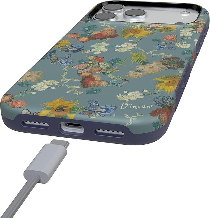Casely iPhone 17 Pro Case | Vincent's Flowers | Van Gogh Museum | Compatible with MagSafe | Bold Protective Design