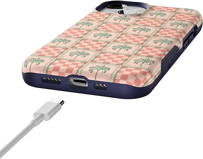 Casely iPhone 14 Case | The Social Club | Palm Beach Floral | Compatible with MagSafe | Bold Protective Design