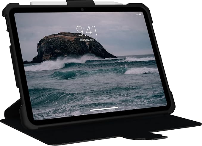 URBAN ARMOR GEAR UAG Designed for iPad 11" A16 11th Gen 2025, 10.9" 10th Gen 2022 Case A3354 A3355 A2696 Rugged Heavy Duty Protective Folio Cover w/Adjustable Stand & Pencil Holder, Metropolis Black