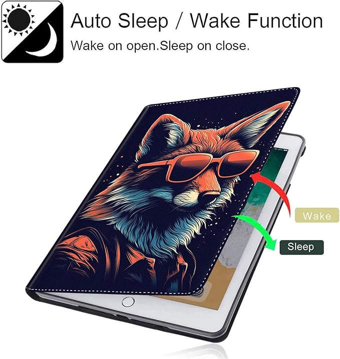 Case for Galaxy Tab A9 Plus ， Auto Sleep/Wake Multi-Angle Viewing Slim Folio Stand Cover for Samsung Galaxy Tab A9+/A9 Plus 11 Inch 2023 (SM-X210/X216/X218), Cool Fox