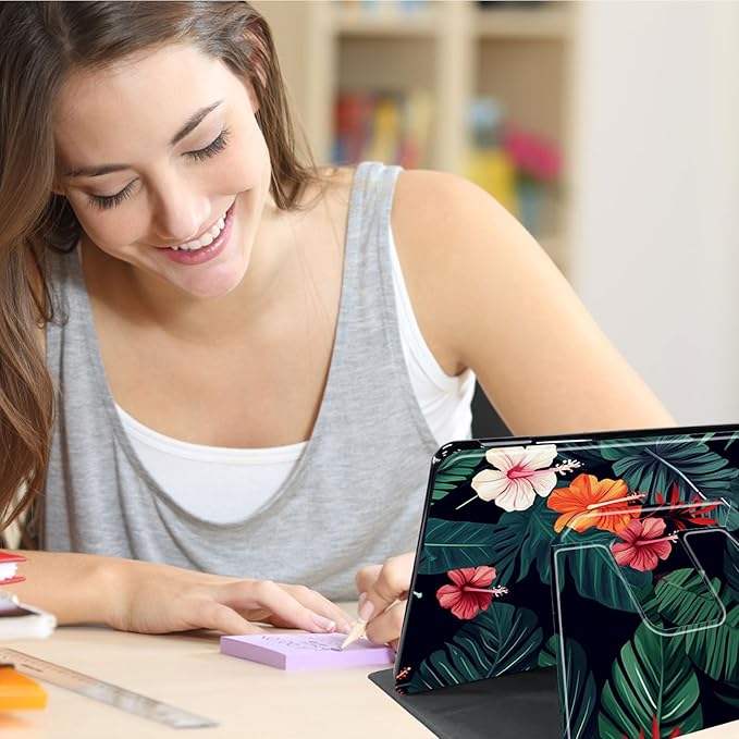 Case for Lenovo Tab M10 Plus 10.3", 360 Degree Rotating Folding Stand,with Auto Sleep/Wake Case for Lenovo Tab M10 Plus (2020 2nd Gen) TB-X606F/TB-X606X 10.3" FHD Tablet,Tropical Flower