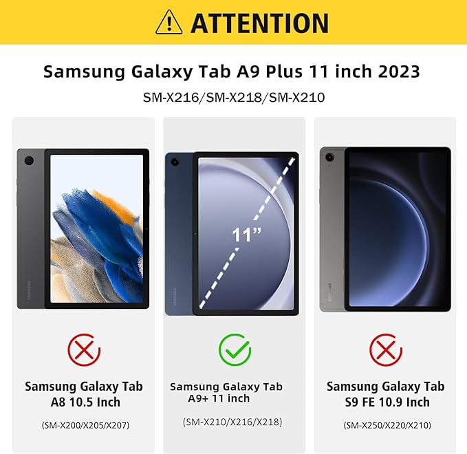 TSQQST Case for Samsung Galaxy Tab A9+ Plus 11 Inch SM-X210/X216/X218 2023 for Kids Girls | Full Body Protective Case Cover with Screen Protector+Stand+ Strap for Galaxy Tab A9+ Plus Tablet -Pink