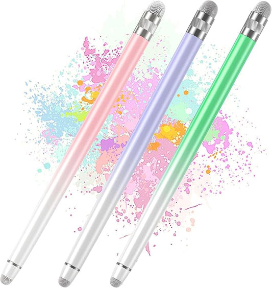 Bopomofo 3PCS Stylus Pen for Touchscreen,Stylus Pen for iPhone/iPad/Tablet Android/Microsoft/Surface,Compatible with Touch Screens(Purple/Pink/Green)