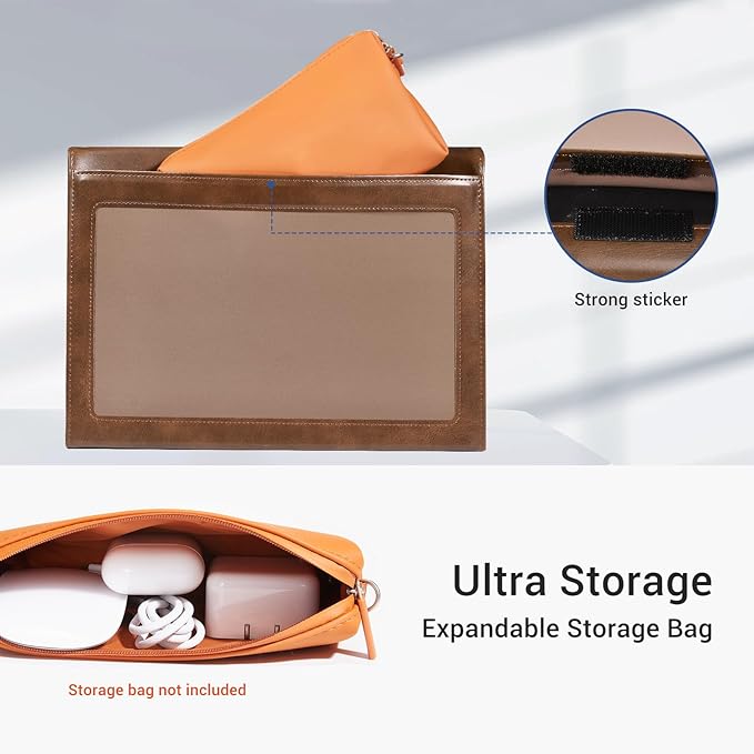 CoBak Case for Microsoft Surface Pro 12" (2025), Premium Business Cover with Multi-Angle Stand, Embedded Stylus Holder, Keyboard Support & Built-in Organizer – Tailored for Professionals,Brown