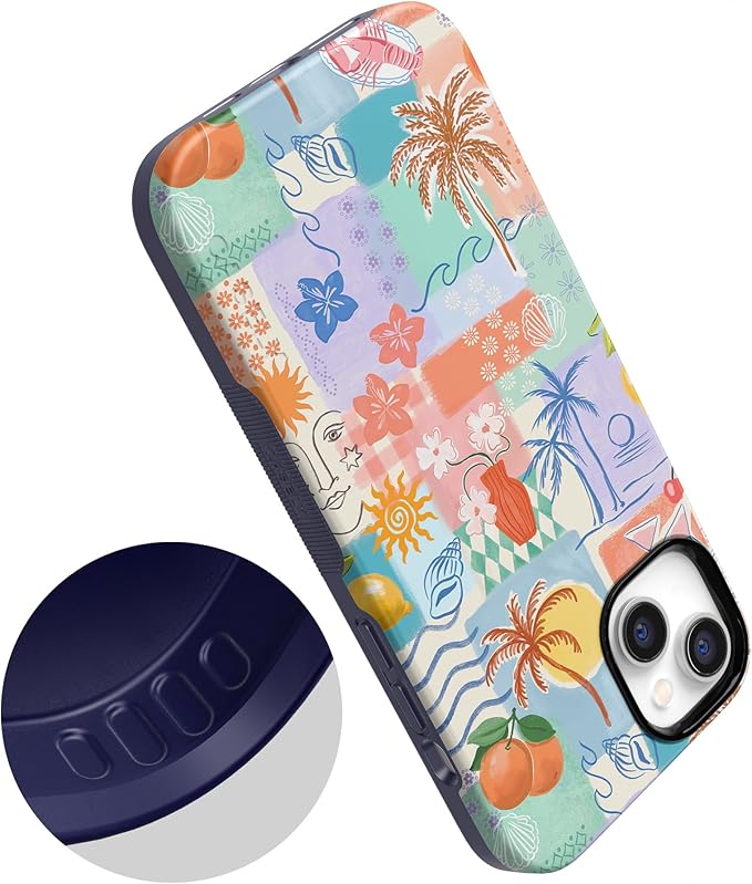 Casely iPhone 14 Case | Tropical Heat | Beachy Collage | Compatible with MagSafe | Bold Protective Design