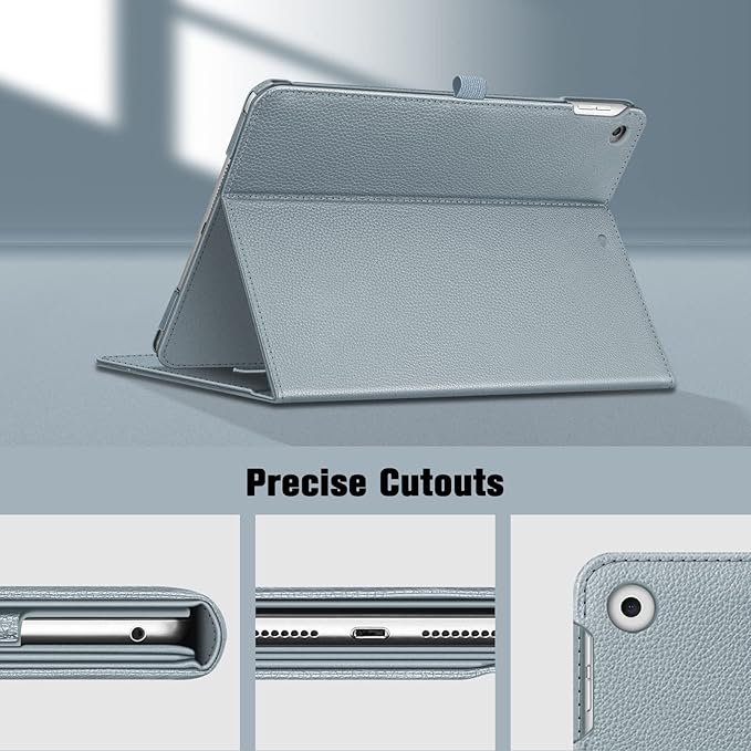 Fintie Case for iPad 9th / 8th / 7th Generation (2021/2020/2019) 10.2 Inch - [Corner Protection] Multi-Angle Viewing Stand Cover with Pocket & Pencil Holder, Auto Sleep Wake, Cloudy Blue