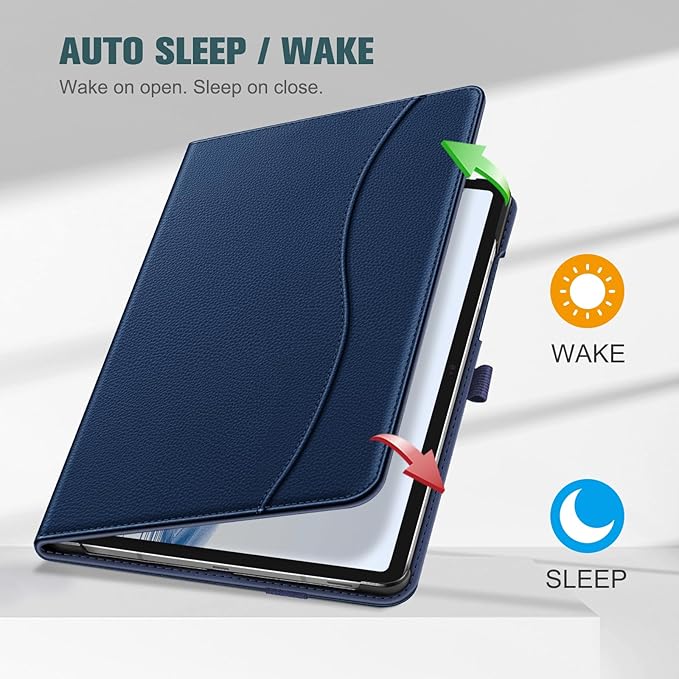 Fintie Case for Samsung Galaxy Tab S10 Lite/ S10 FE/ S9 FE 5G 10.9 Inch/Tab S9 11 Inch with S Pen Holder, Multi-Angle Viewing Protective Cover with Pocket, Auto Sleep/Wake, Dark Blue
