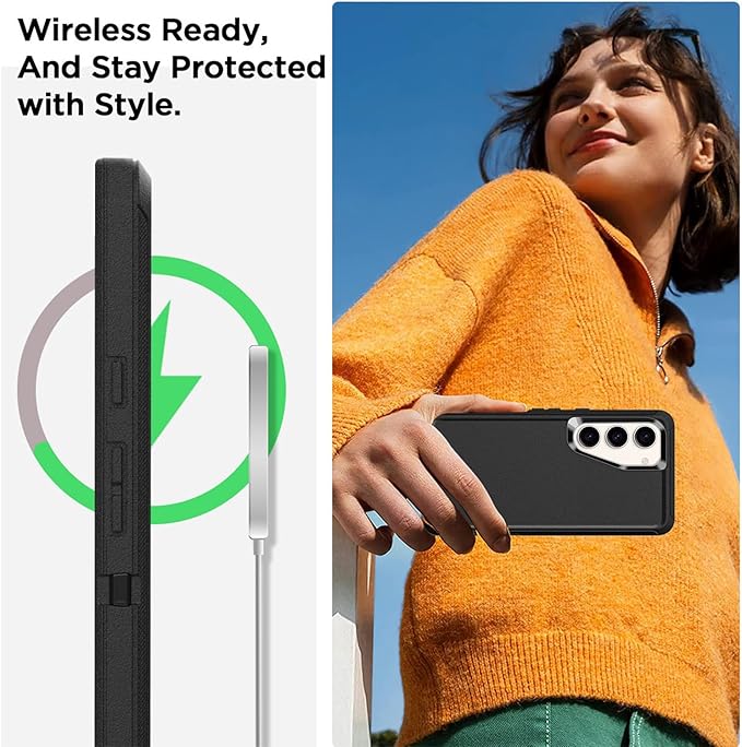 AICase for Samsung Galaxy S25 Plus(6.7"),Heavy Duty Drop Protection Full Body Rugged Shockproof/Drop Proof/Dust Proof Military Protective Tough Durable Phone Cover for Galaxy S25 Plus 2025 Black