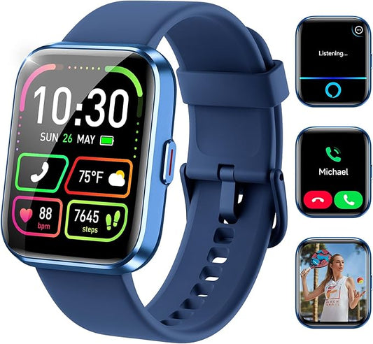 Smart Watches for Women and Men - Smart Watch Compatible for iPhone Android Phone,Alexa,Call & Notification Alerts,Heart Rate & Sleep Monitor,3 ATM Waterproof 1.83 Inches Fitness Tracker