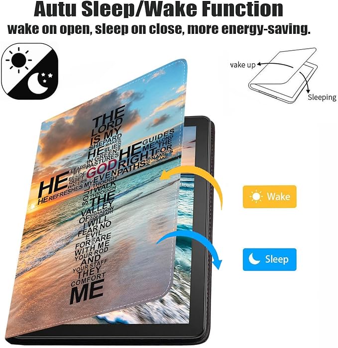 Case for Samsung Galaxy Tab A7 10.4 inch 2022/2020 (SM-T500/T503/T505/T507/T509), Premium PU Leather Stand Folio Cover with Auto Sleep/Wake, God Jesus Christian Cross