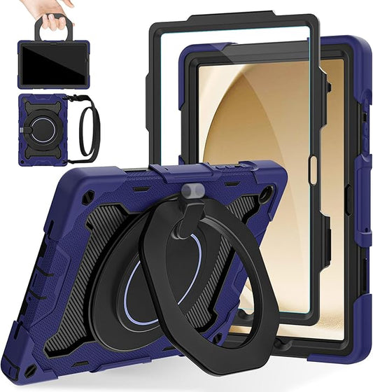ROISKIN Case for Galaxy Tab A9 Plus 5G/ A9+ 11 Inch with HD Screen Protector & Shoulder Strap,Heavy Duty Military Case for Samsung Galaxy A9 Plus SM-X210/X216/X218 - Rotating Stand for Kids