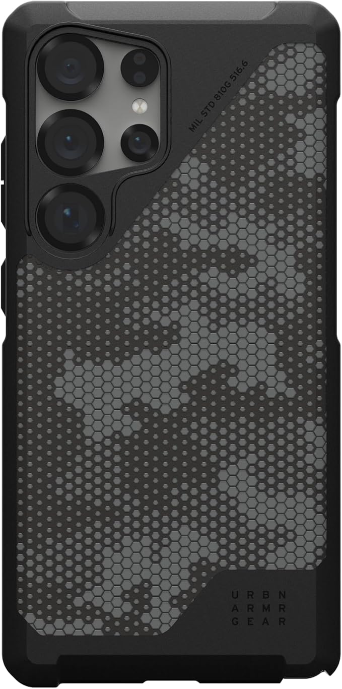 URBAN ARMOR GEAR UAG Designed for Samsung Galaxy S25 Ultra Case 6.9" Metropolis LT - Compatible with Magnetic Charging Impact-Resistant Rugged Military Grade Protective Cover, Micro Hex Camo Graphite