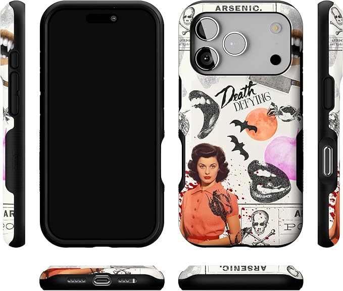 Casely iPhone 17 Pro Case | If You Dare | Horror Collage | Bold Protective Design | Compatible with MagSafe