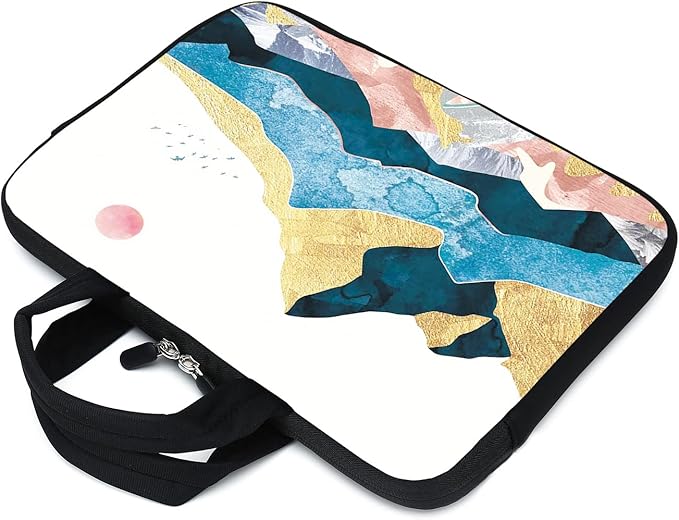 Laptop Sleeve Case 11.6" 12.1 Inch Neoprene Laptop Sleeve/Notebook Computer Pocket Case/Chromebook Case/Tablet Briefcase Carrying Bag Compatible For Men， Women ，boys， girls (mountains-2)