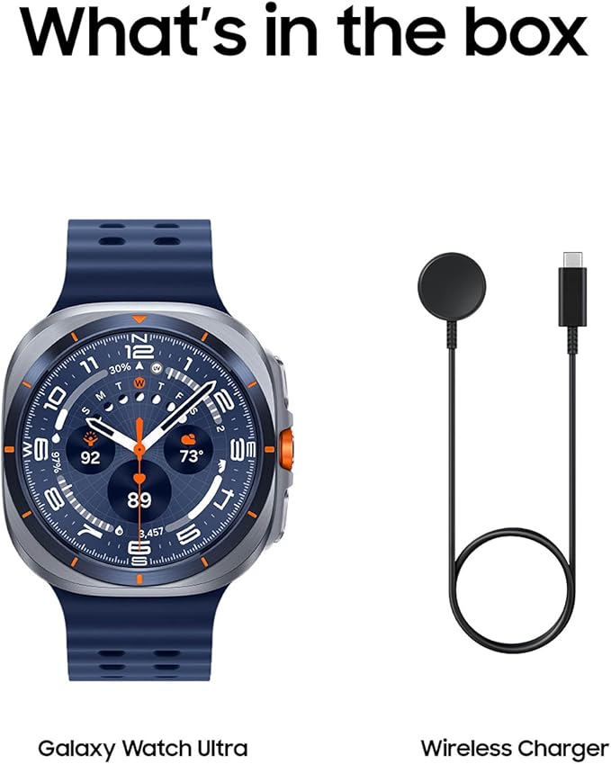 Samsung Galaxy Watch Ultra (2025) 47mm LTE Smartwatch, Titanium Casing, Advanced Sleep Coaching, Running Coach, Energy Score, Heart Rate Tracking, GPS, Titanium Blue [US Version, 2 Yr Warranty]